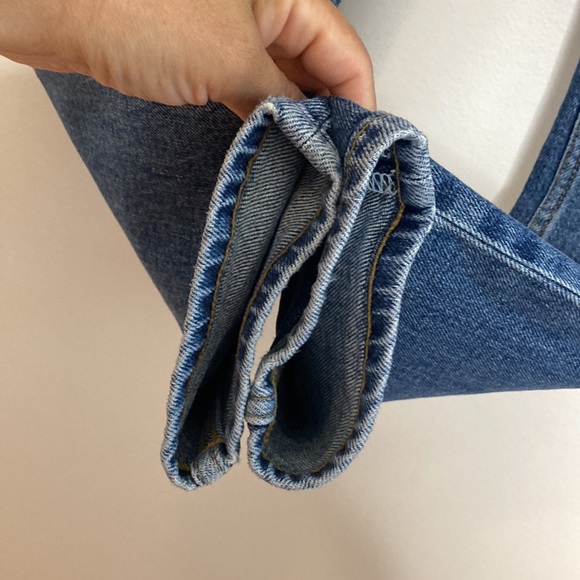 ReDone Jeans Womens 23 Originals High Rise Ankle Crop Stretch Blue Mid 70s - Picture 7 of 12